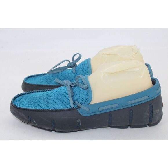 SWIMS Rubber & Mesh Loafer Boat Shoes Teal Gray Size 8M - Picture 9 of 11